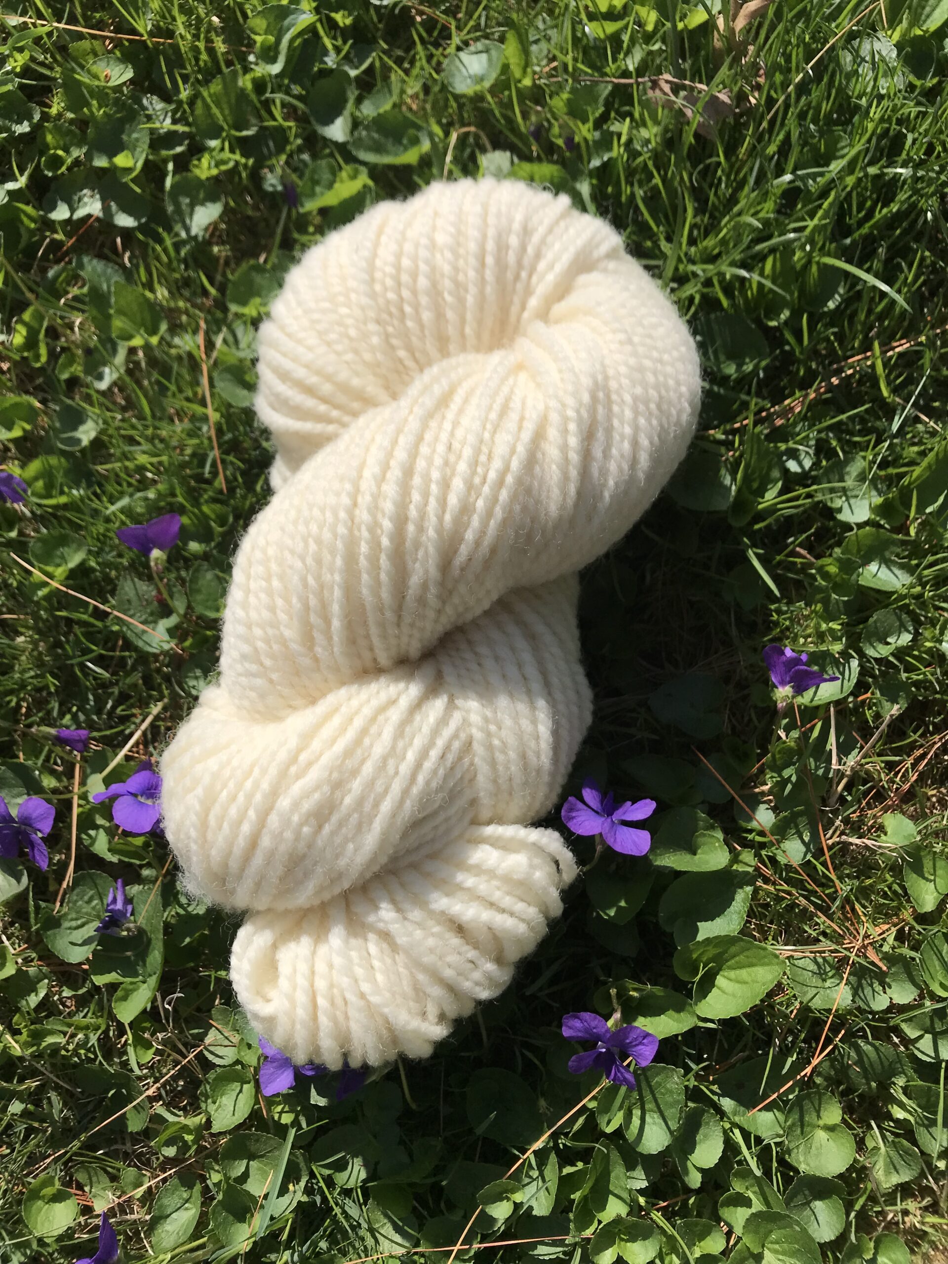 White bulky yarn